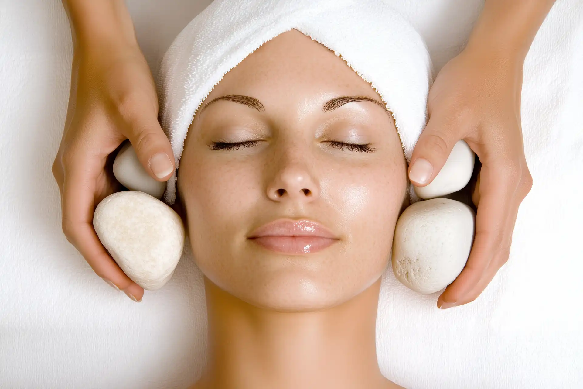 hot stones used with indian head massage